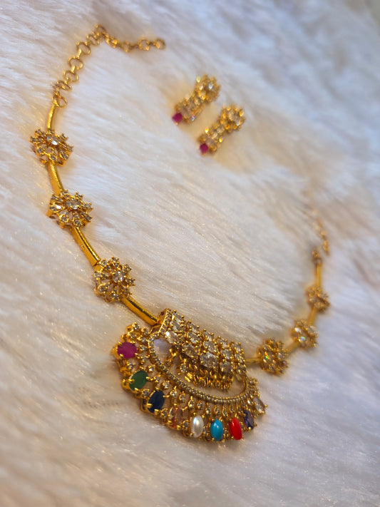 Neck set with earrings Code SLS 294J