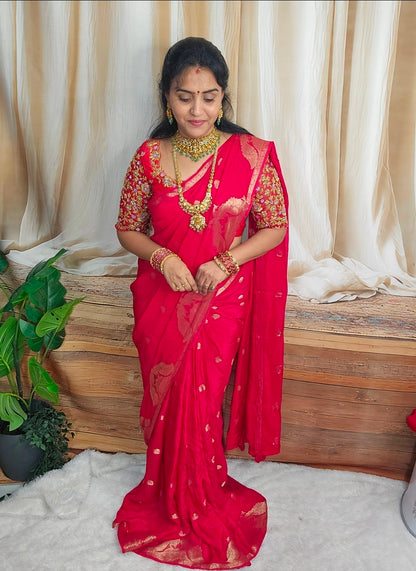 Saree un stiched blouse code SLS 676