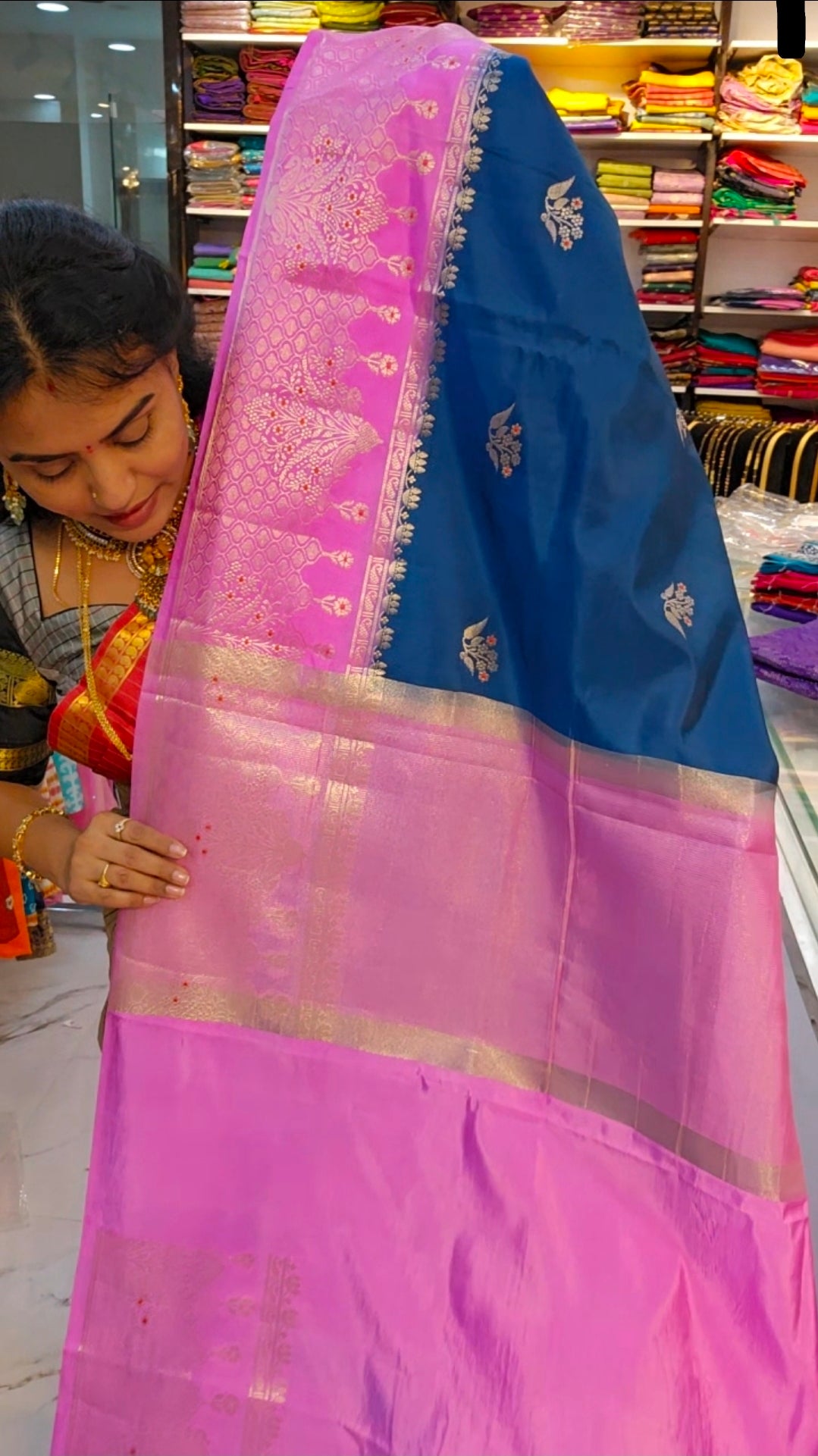 Saree un stiched blouse code SLS 545