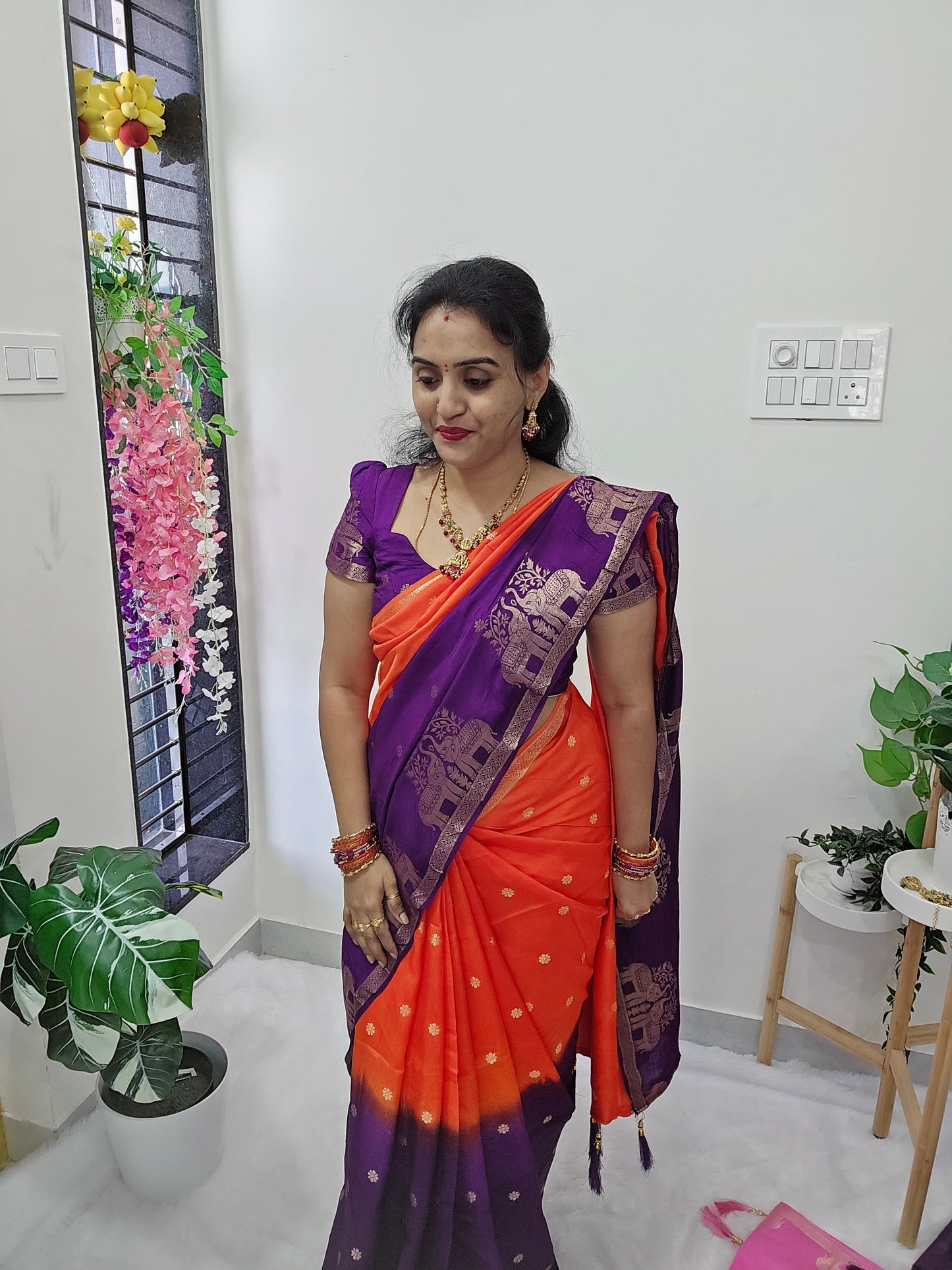 Saree un stiched blouse code SLS 374