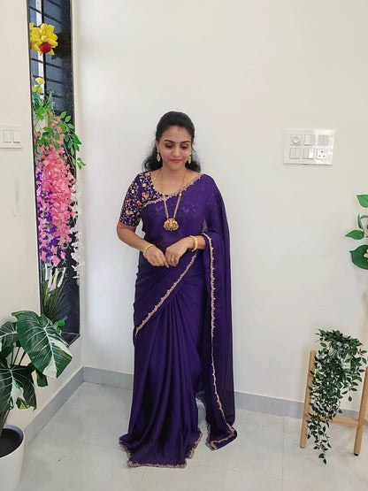 Saree un stiched blouse  SLS 229