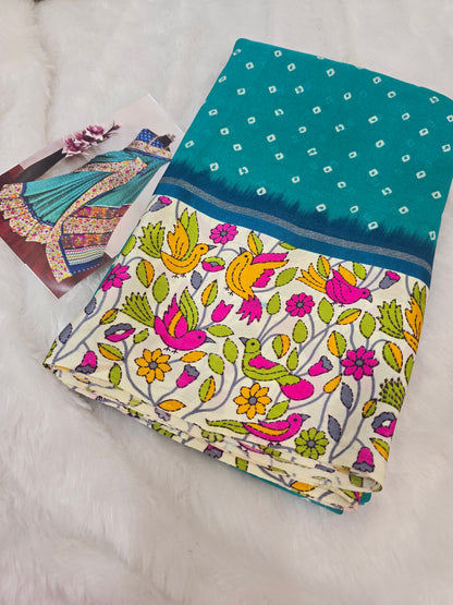 Yellow saree Saree un stiched blouse code SLS 297