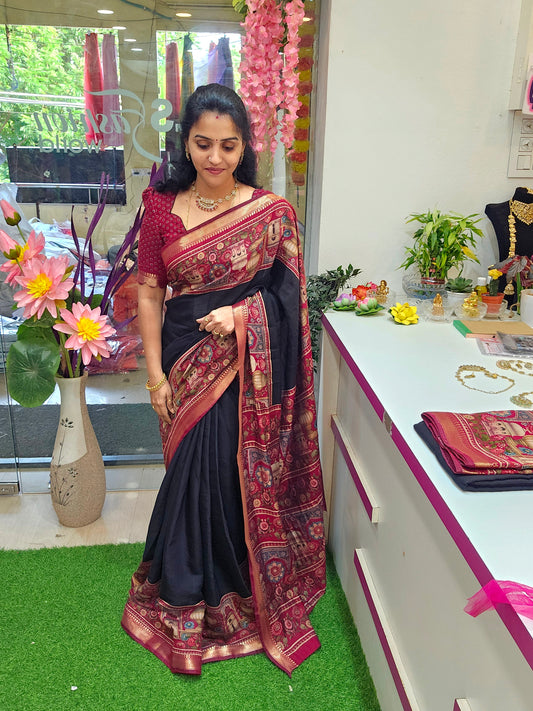 Saree un stiched blouse- SLS67
