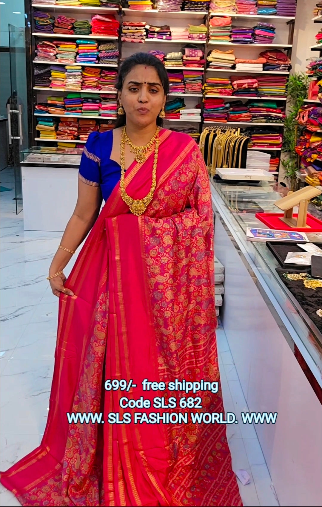Saree un stitch blouse code SLS 682