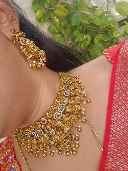 Neck chocker with earrings code SLS 702J