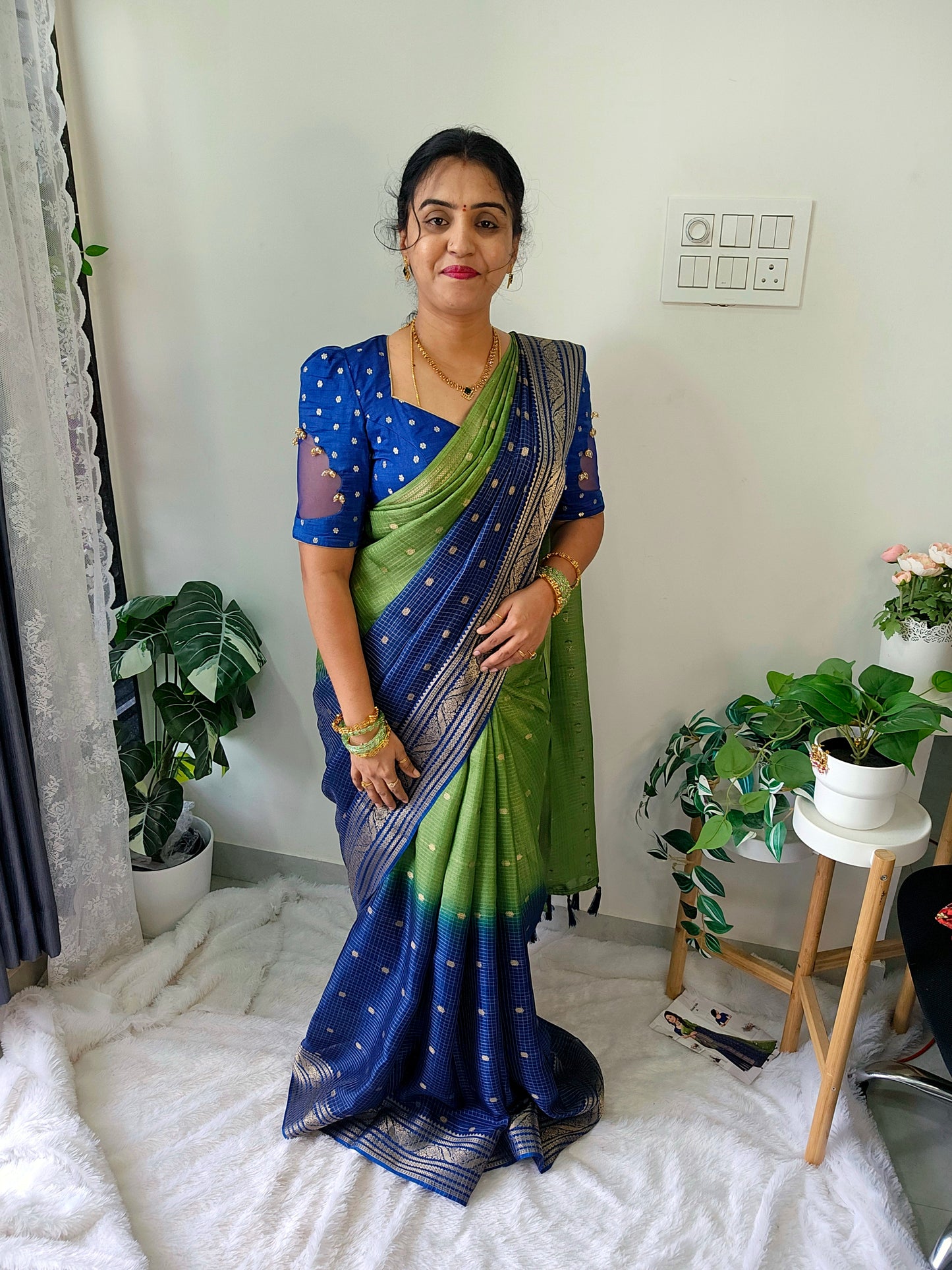 Saree un stiched blouse code SLS 513