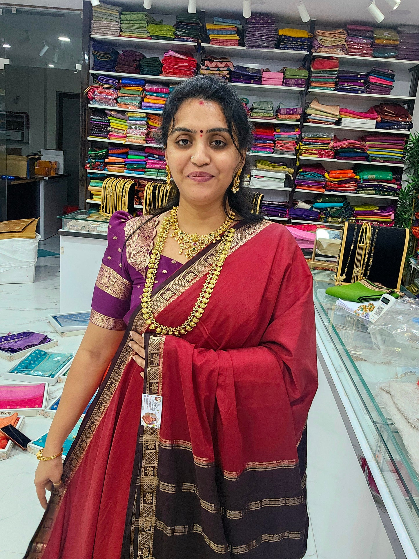 Saree un stiched blouse code SLS 684