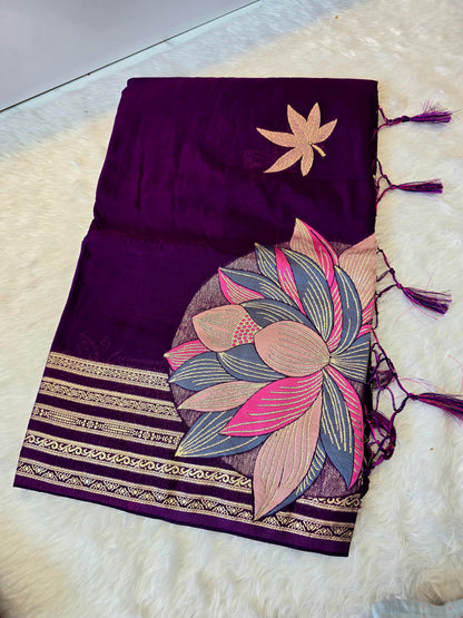 Saree un stiched blouse code SLS 614
