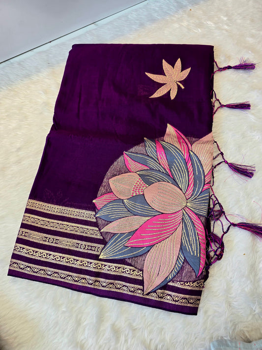Saree un stiched blouse code SLS 614