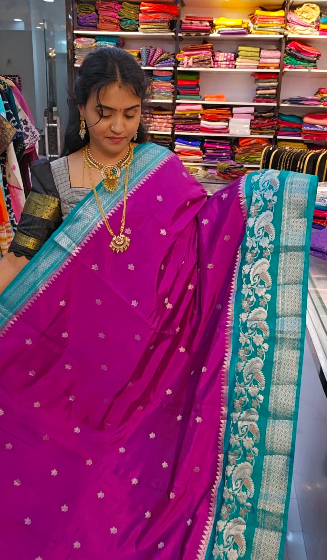 Saree un stiched blouse code SLS 545