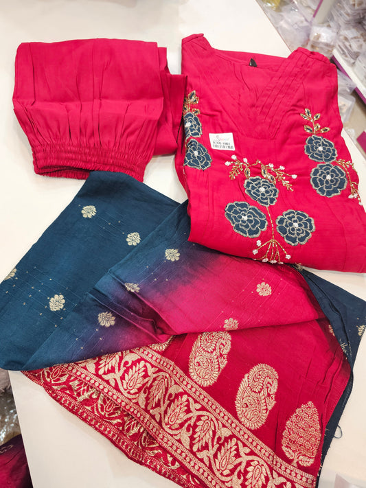 3 peace kurthi set  Code SLS 278