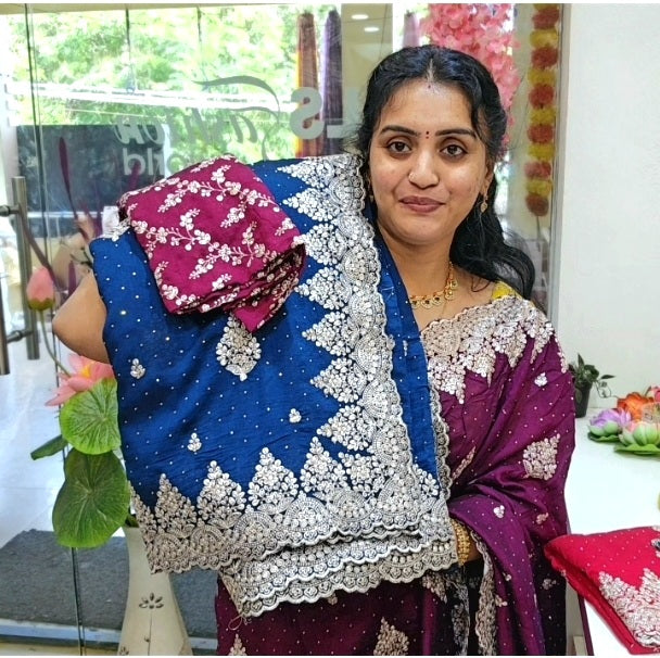 Saree un stitched blouse -SLS68