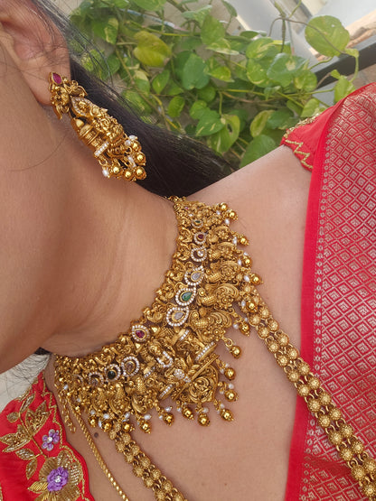Neck chocker with earrings code SLS 702J