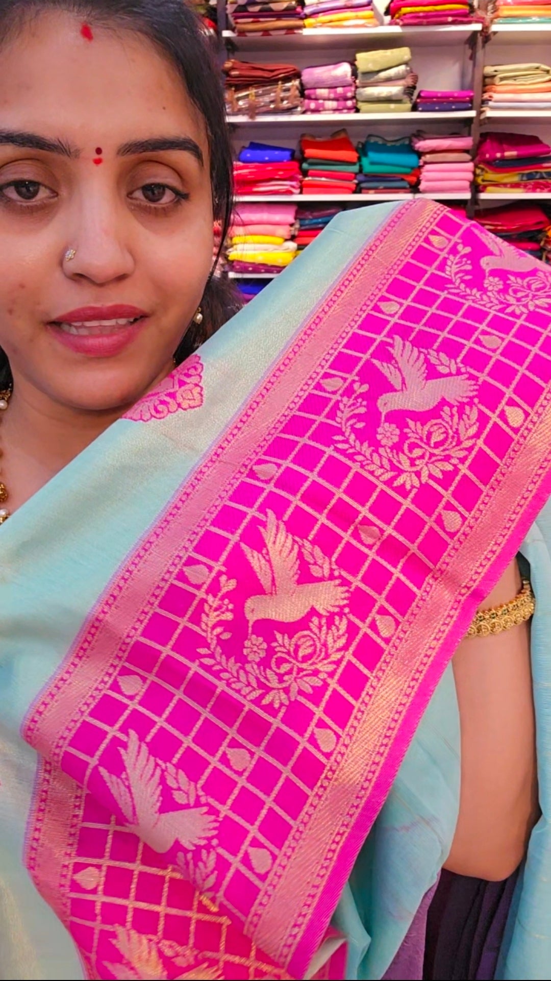 Saree un stiched blouse code SLS 632