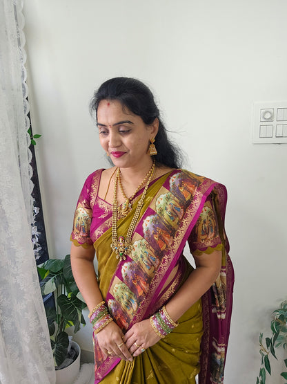 Saree un stiched blouse code SLS 517