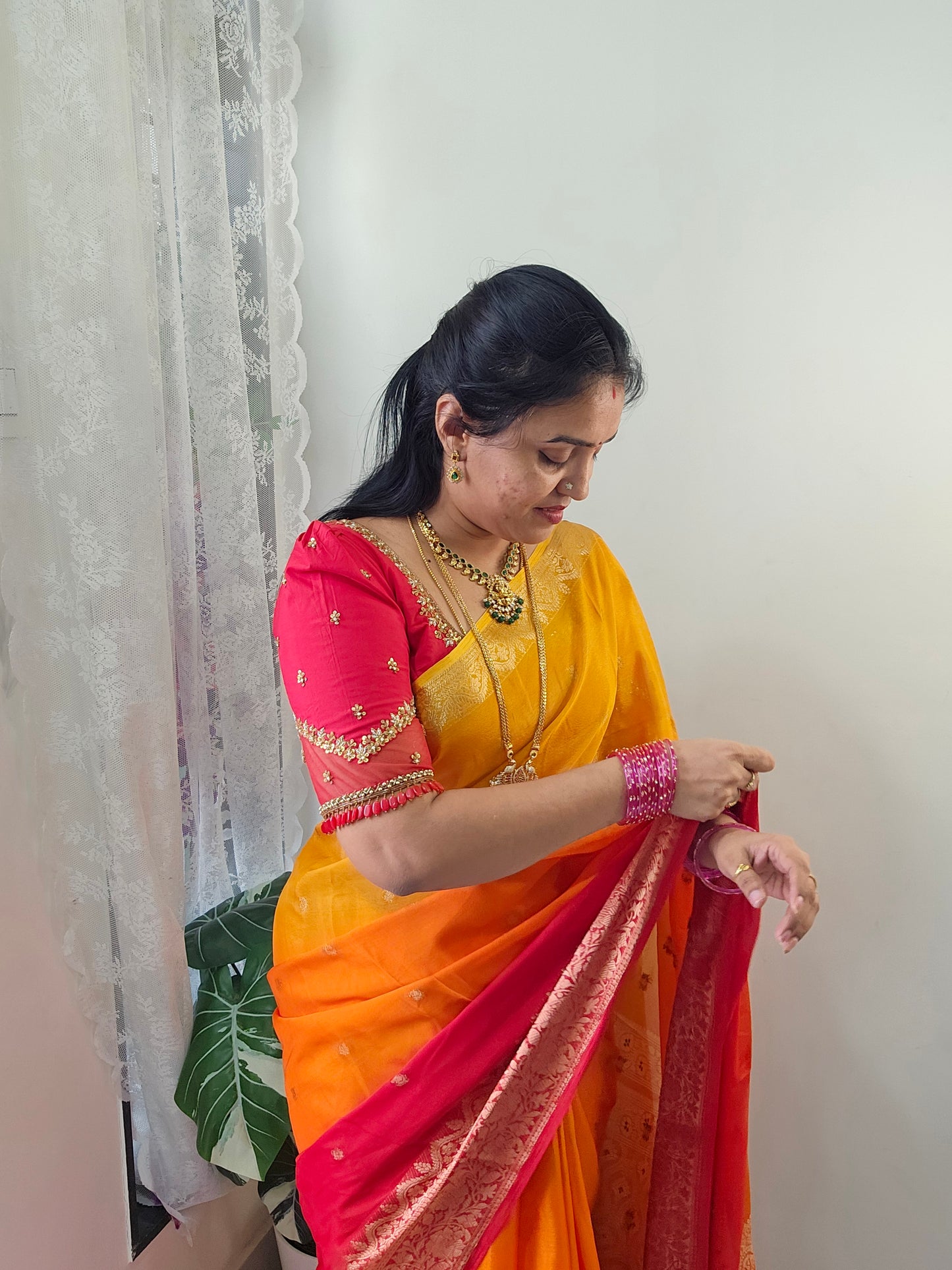 Saree un stiched blouse code SLS 612
