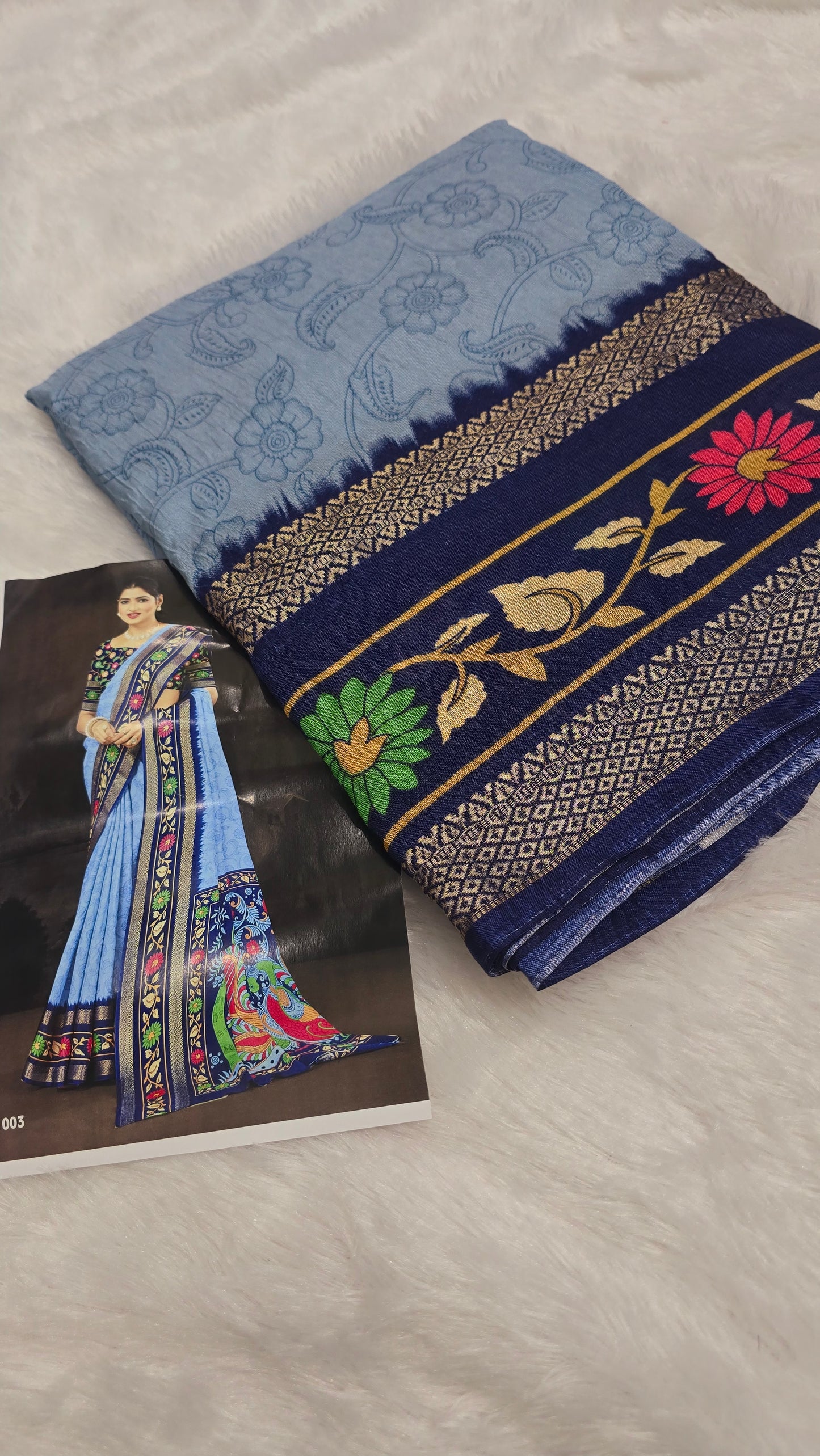 Saree un stiched blouse code SLS 331