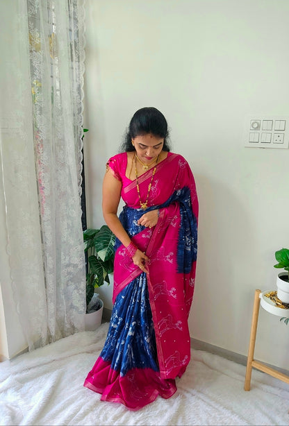 Saree un stiched blouse code SLS 514