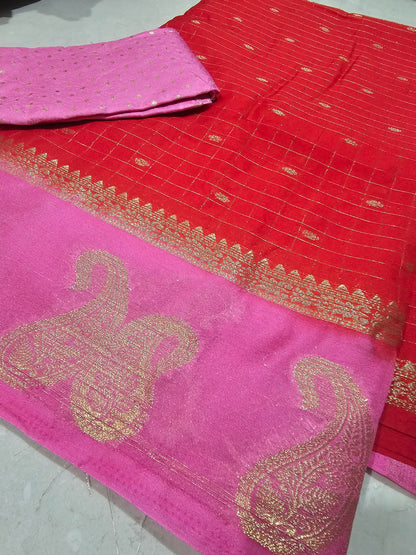 Saree un stiched blouse code SLS 568