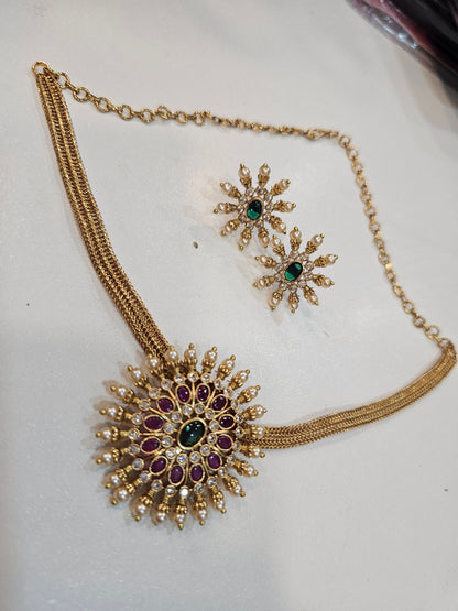 Neck set with earrings Code SLS 232J