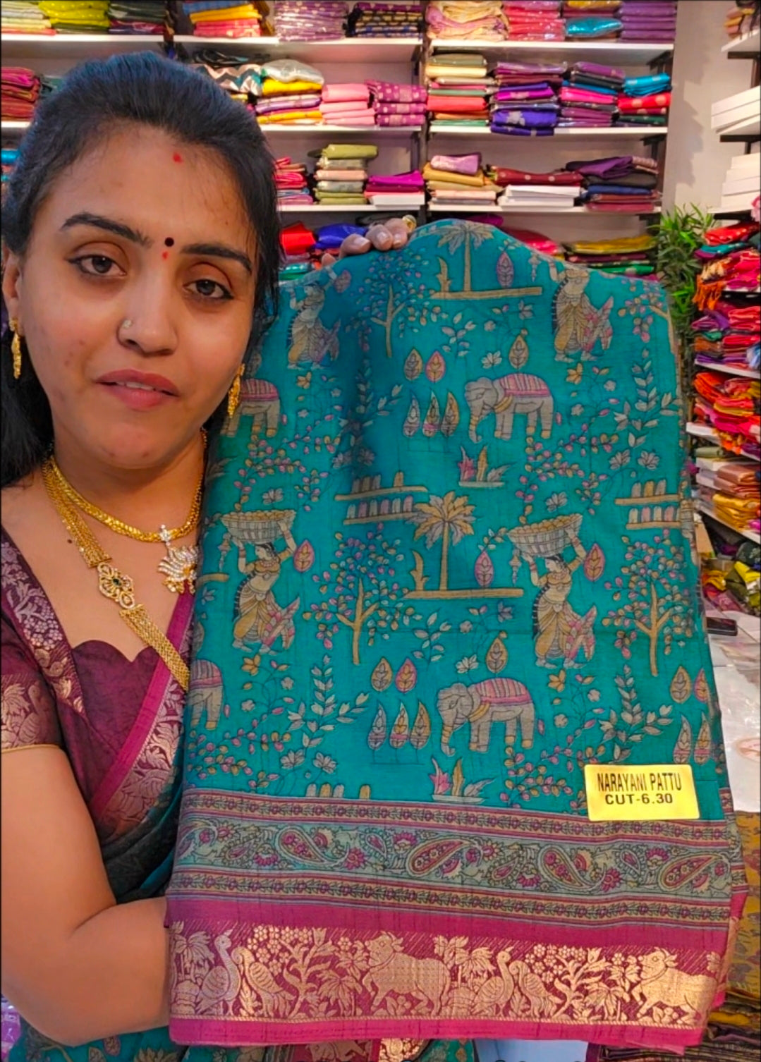 Saree un stiched blouse code SLS 673