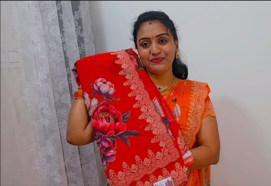 Saree un  stiched blouse code SLS 482