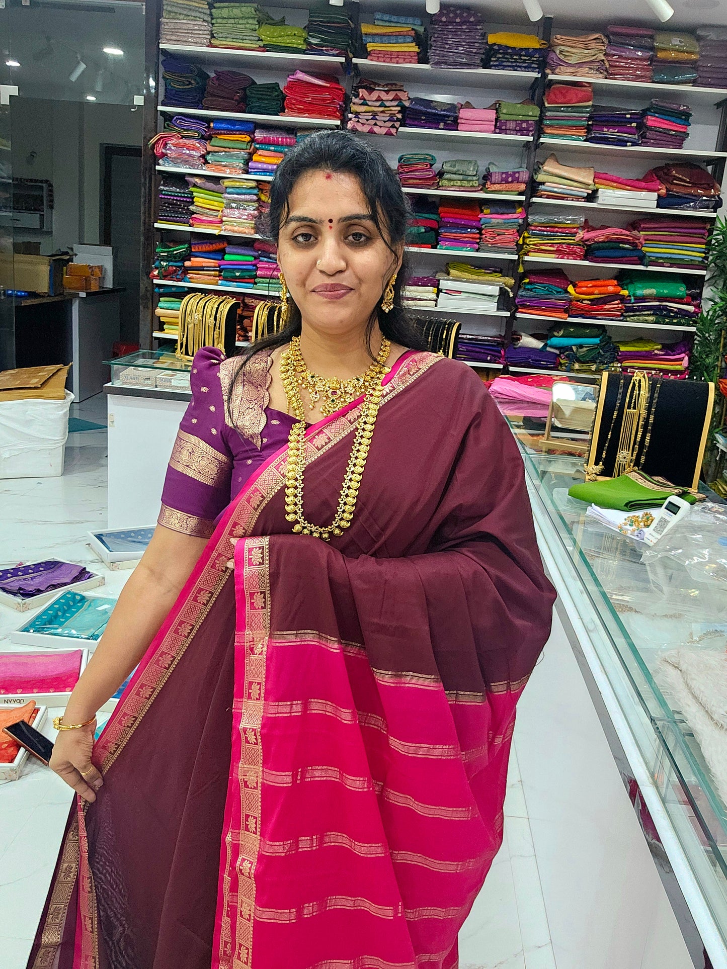 Saree un stiched blouse code SLS 684