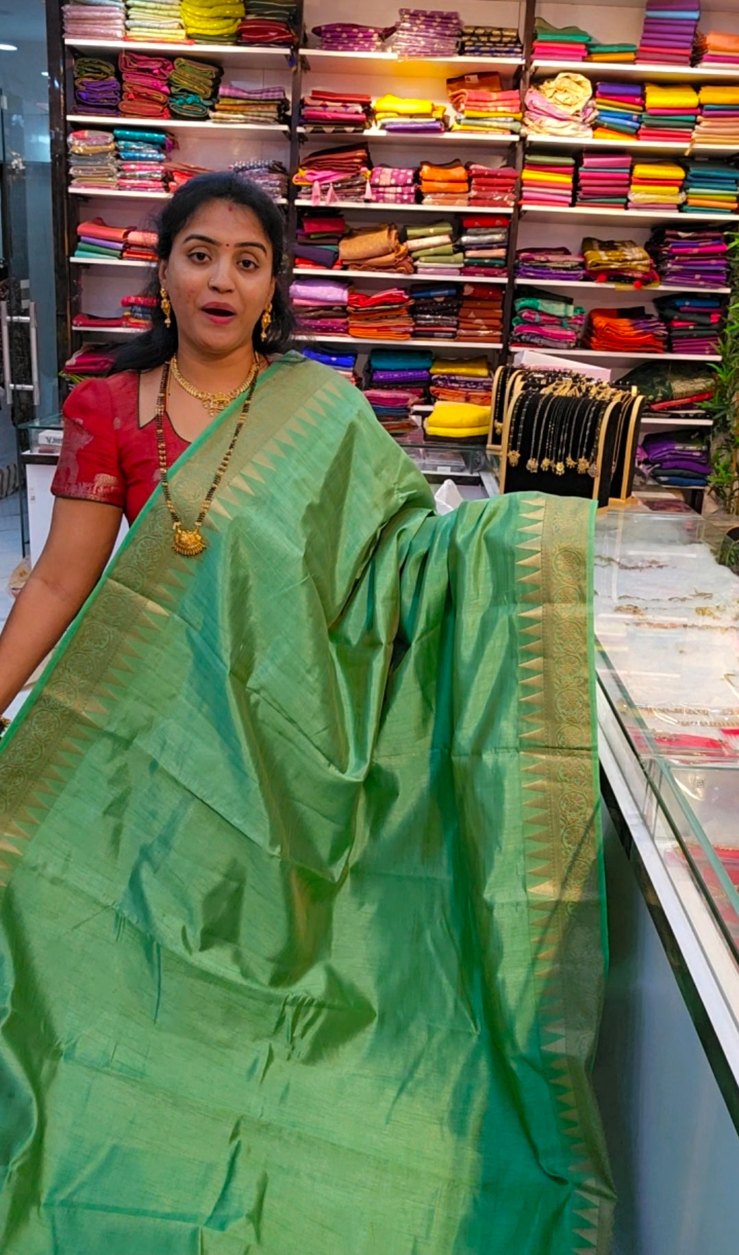 Saree un stiched blouse code SLS 537