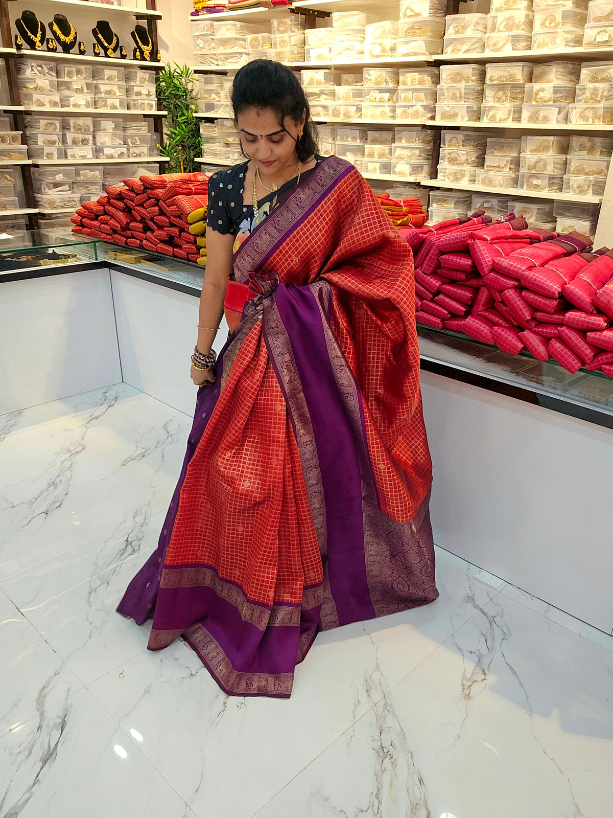 Saree un stiched blouse code SLS 734