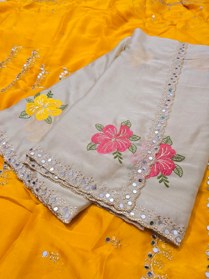 Saree un stiched blouse code SLS 371