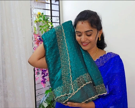 Saree un stiched blouse code SLS 462