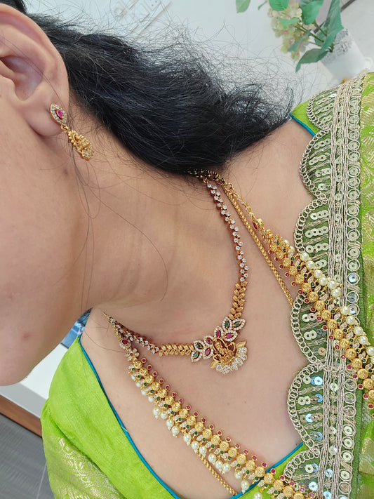 neck set with earrings - SLS 223J