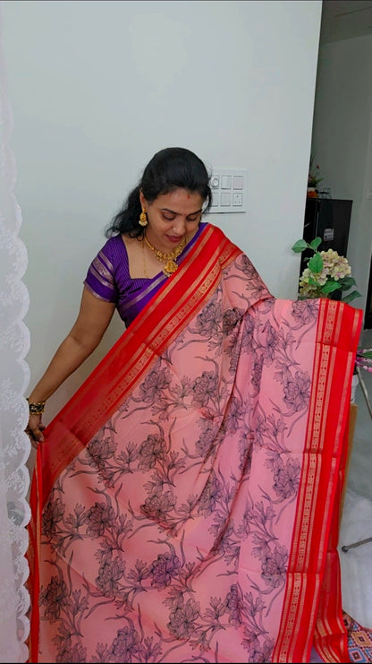 Saree un stiched blouse code SLS 423