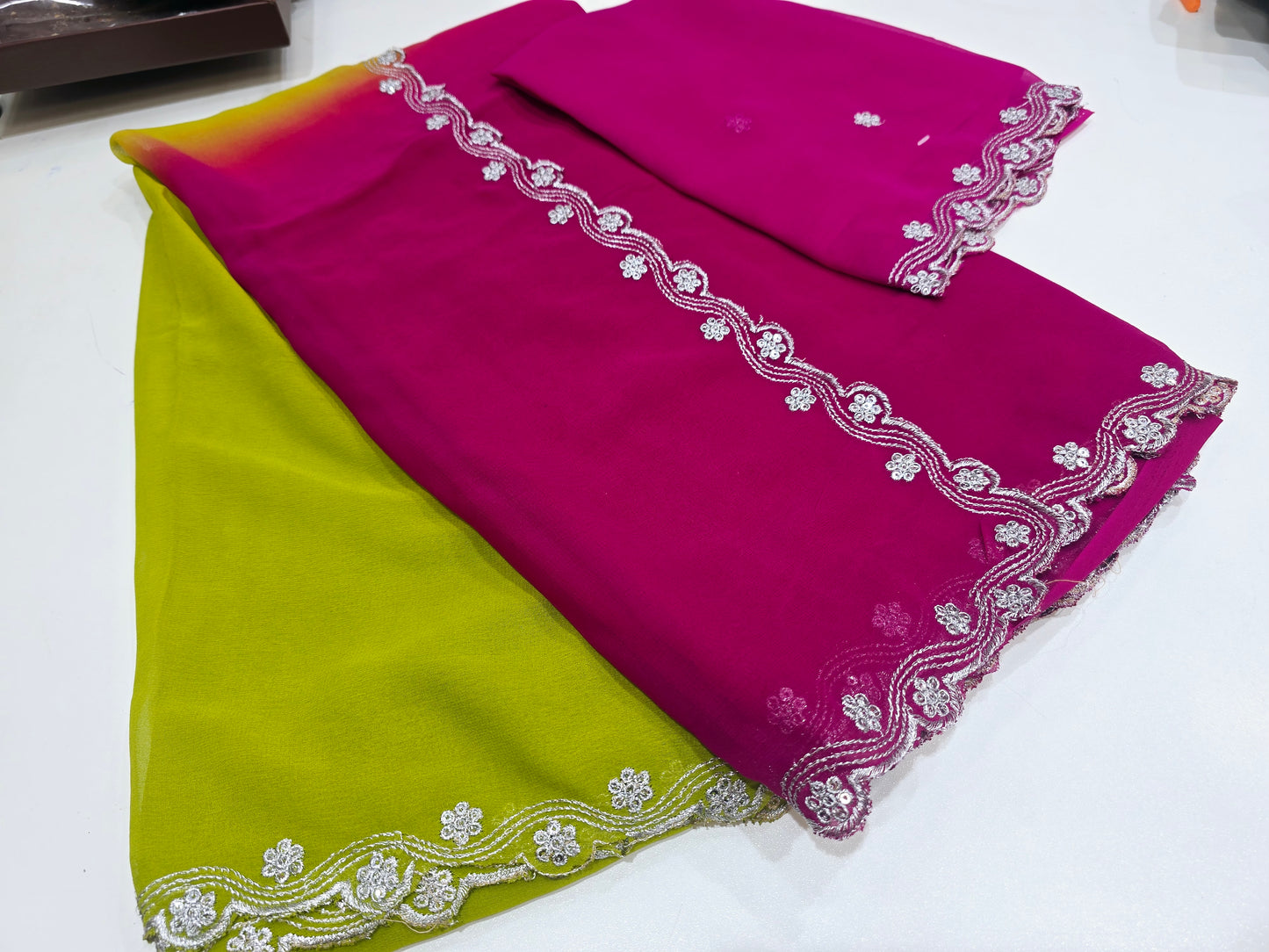 Saree un stiched blouse  Code SLS 270