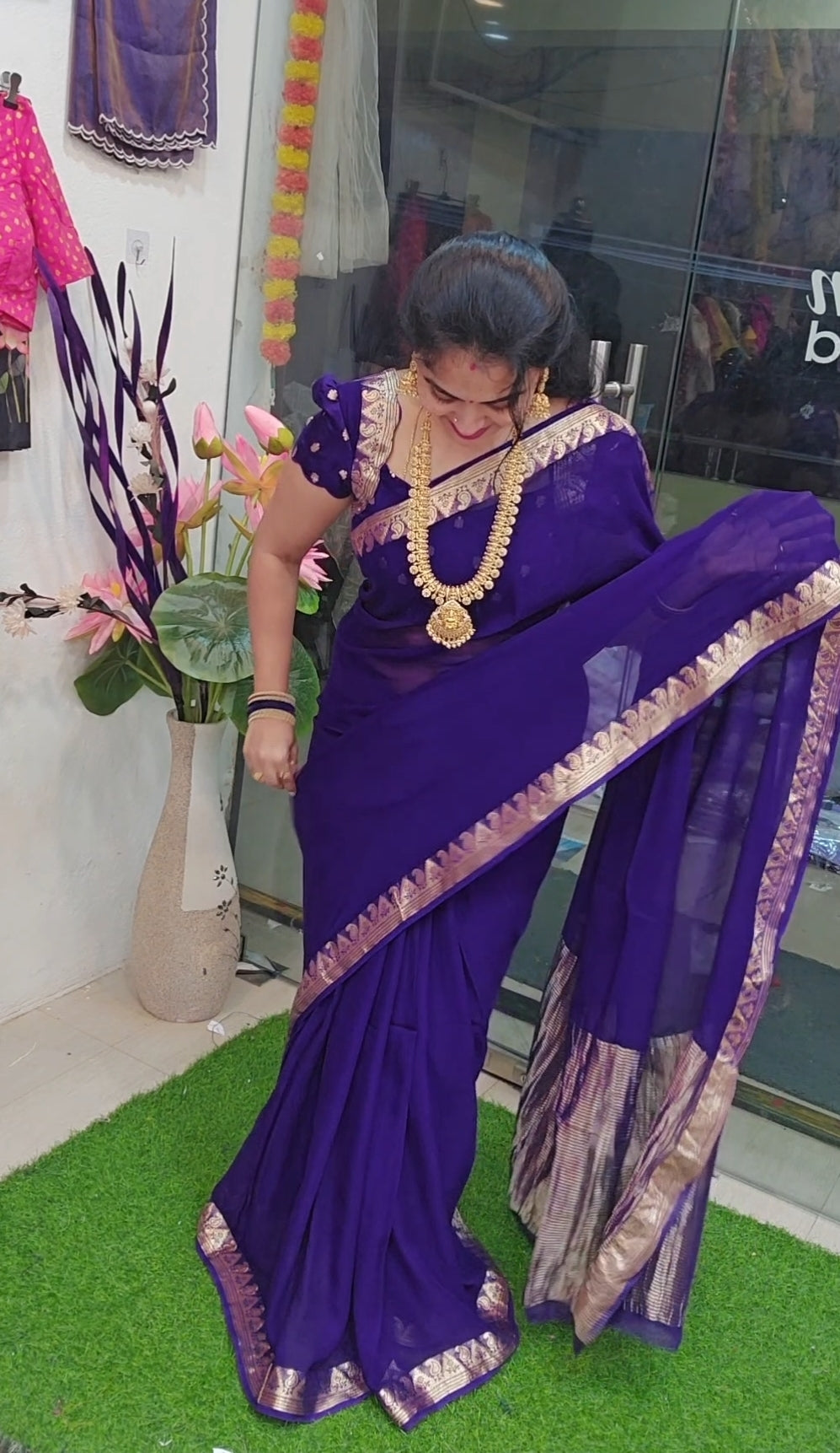 Saree un stiched blouse - SLS75