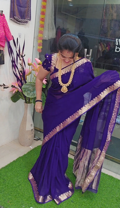Saree un stiched blouse - SLS75