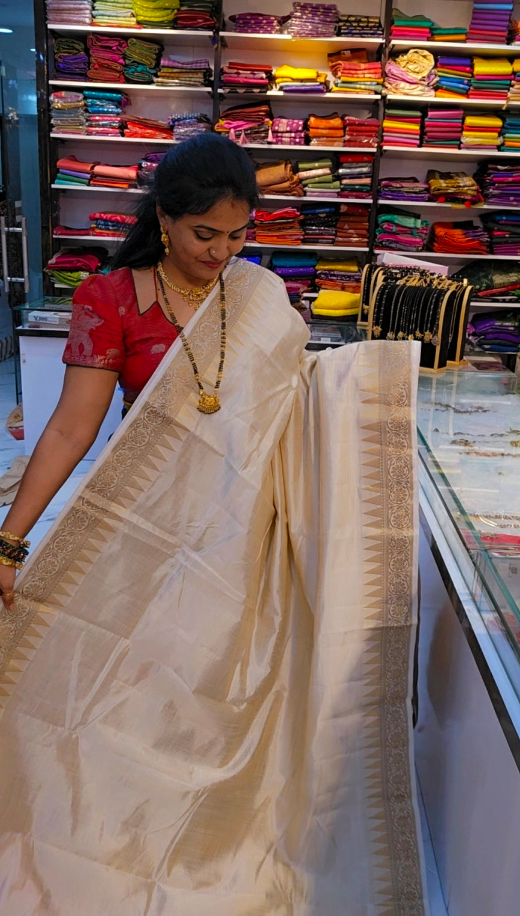 Saree un stiched blouse code SLS 537