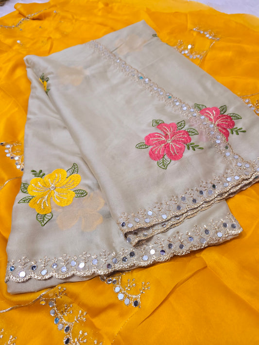 Saree un stiched blouse code SLS 371