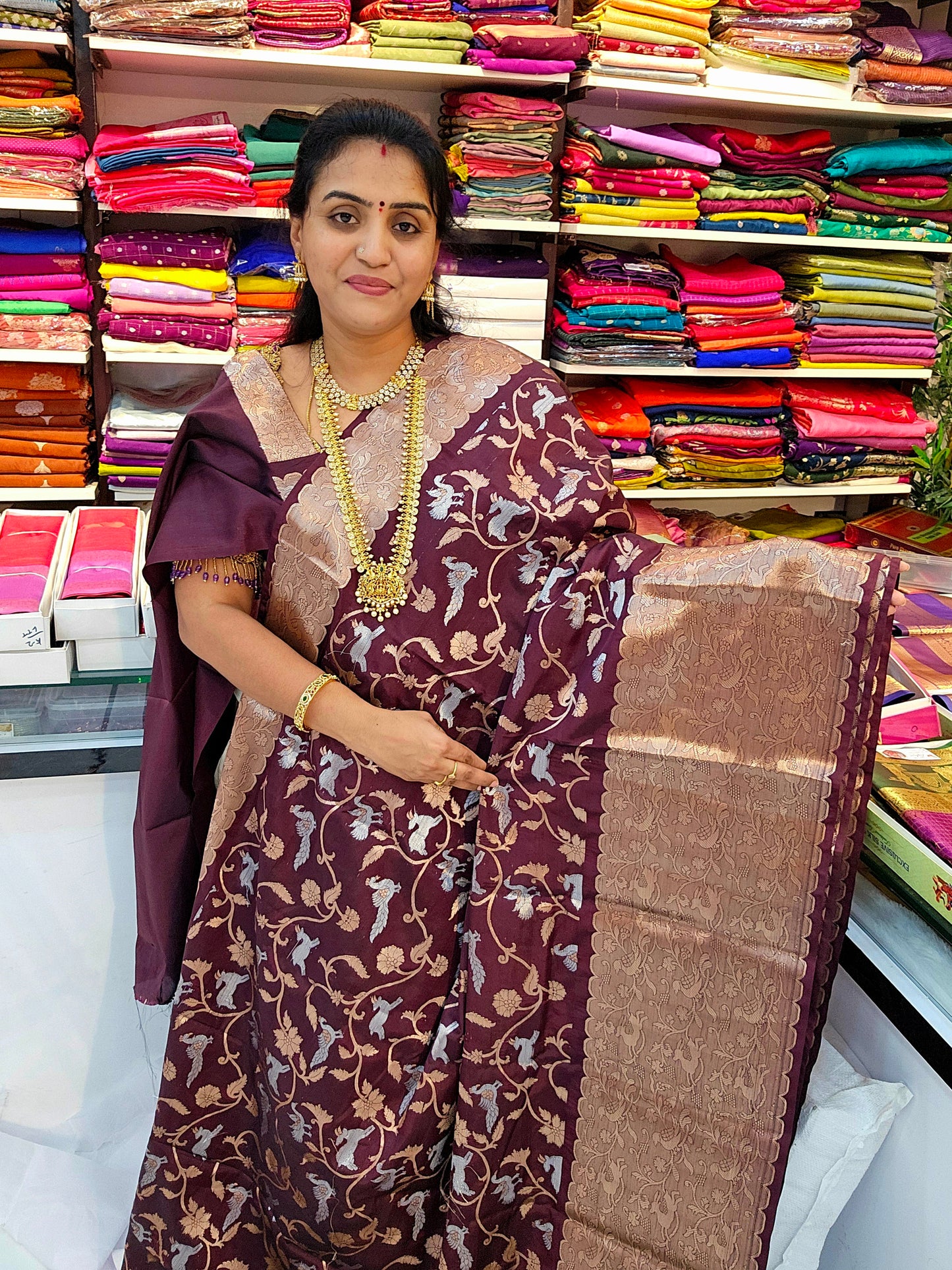 Saree un stiched blouse code SLS 670