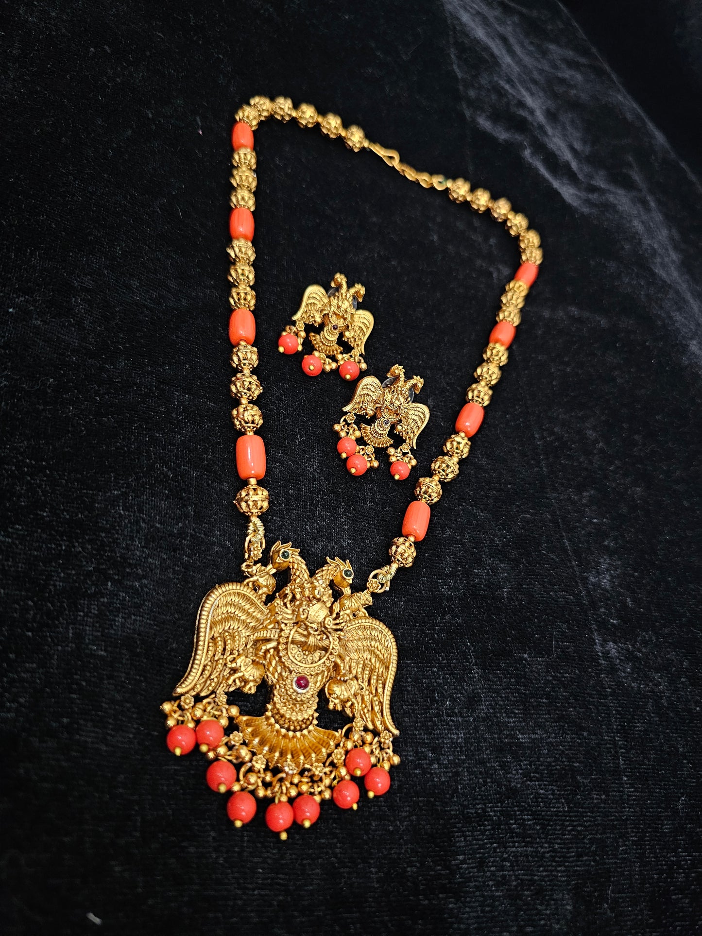Pagadam mala with earrings Code SLS 723J