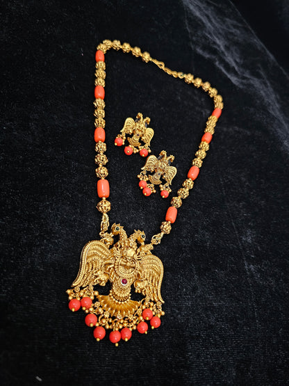 Pagadam mala with earrings Code SLS 723J