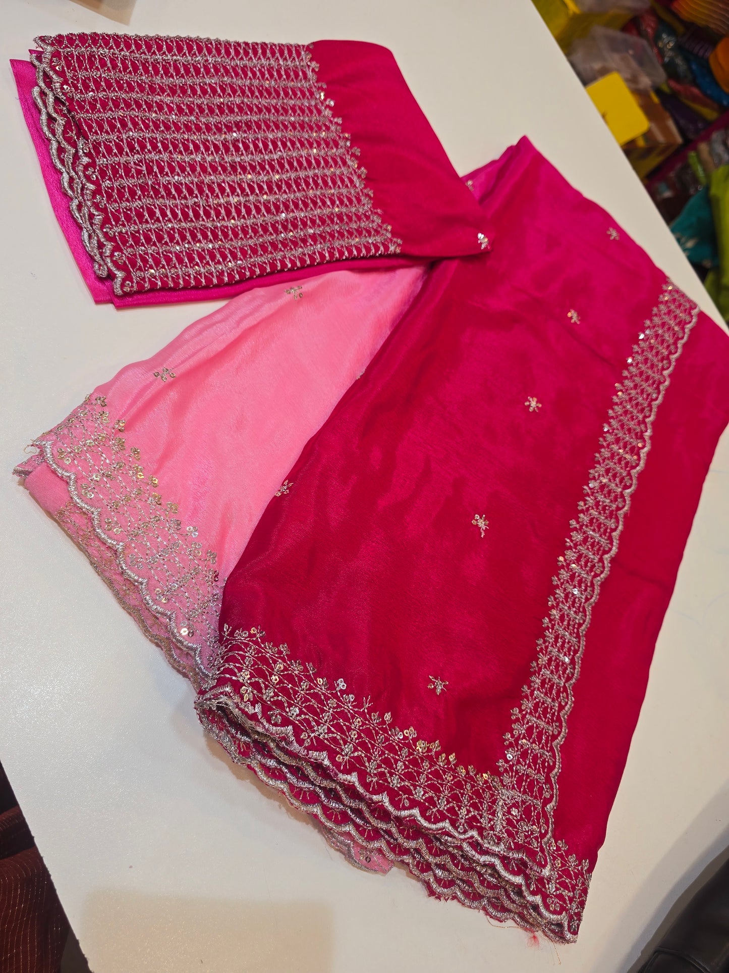 Saree un stiched blouse code SLS 308
