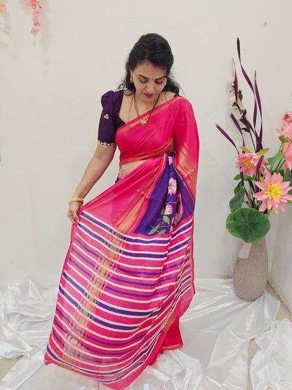 Saree un stitched blouse - SLS 275