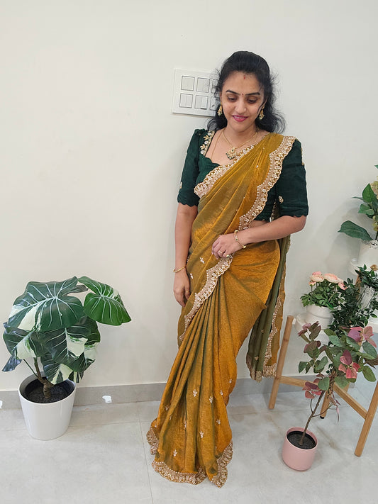 Saree un stiched blouse Code SLS 167