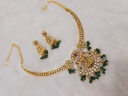 Green kanti neck set code SLS 366 J