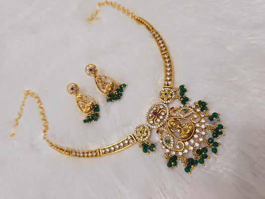 Green kanti neck set code SLS 366 J