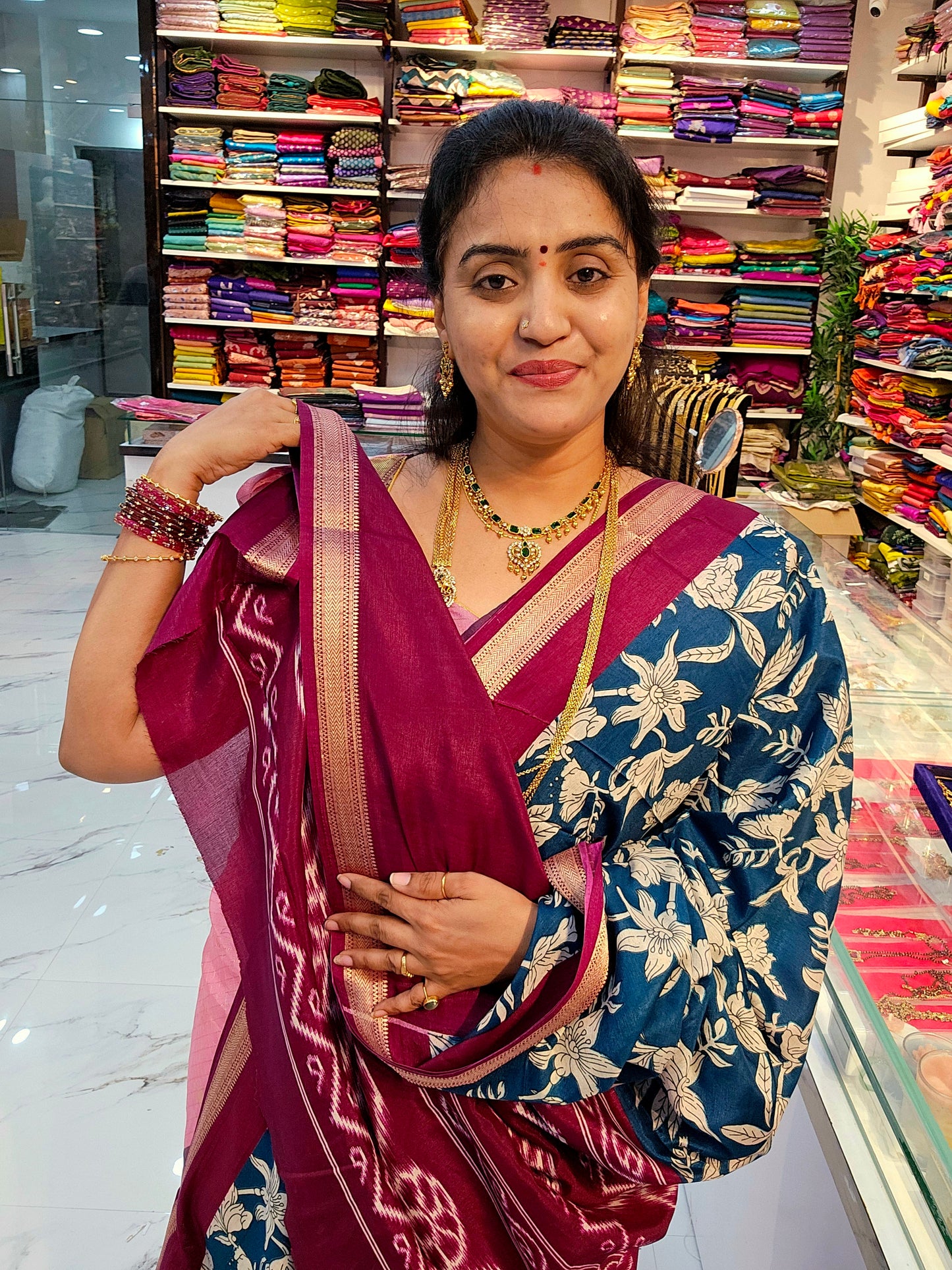 Saree un stiched blouse code SLS 673