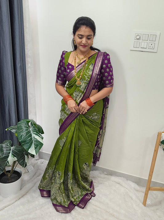 Saree un stiched blouse code SLS 576