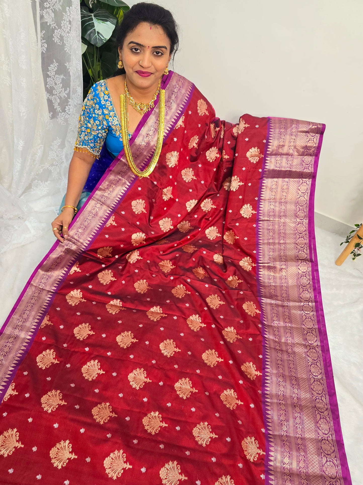 Saree un stiched blouse code SLS 419
