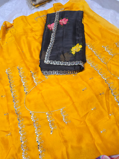 Saree un stiched blouse code SLS 371